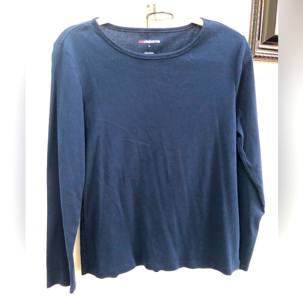Liz Claiborne Dark Blue Top - Picture 1 of 4